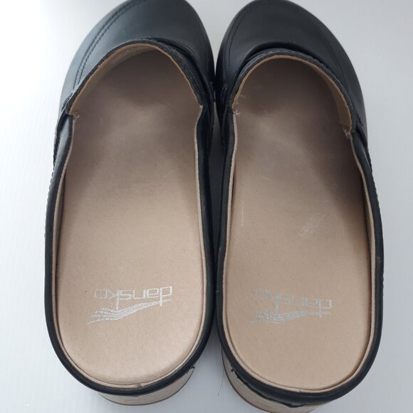 Dansko Bel Leather Black Mule Loafer 41 EU/10.5-11 US Academia Preppy Office - Picture 6 of 9
